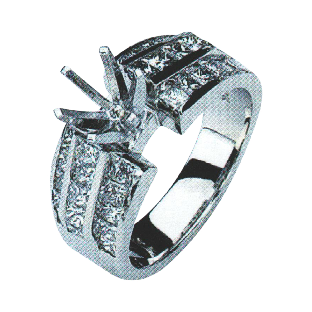 Enchanting 1.68 Carat Princess-Cut Diamond Engagement Ring in 14k, 18k, and Platinum