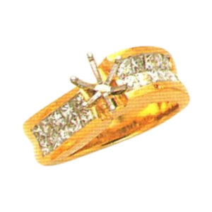 Radiant Royalty: 1.23 Carat Princess-Cut Diamond Ring in 14k, 18k, and Platinum