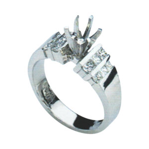 A Captivating Symphony of Diamonds Princess Cut Engagement Ring