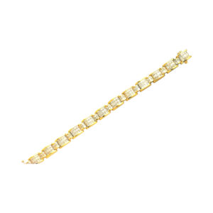Dazzling Princess-Cut Diamond Bracelet 10.82 Carats and is available in 14k 18k and Platinum