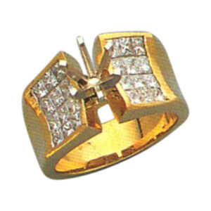 Regal Splendor 1.33 Carat Princess-Cut Diamond Ring in 14k, 18k, and Platinum
