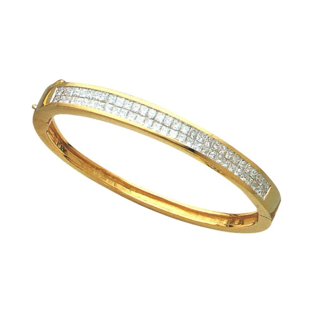 Regal Elegance 3.95 Carat Princess-Cut Diamond Bracelet in 14k, 18k, and Platinum