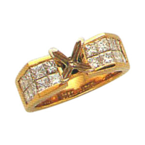 Regal Radiance 1.60 Carat Princess-Cut Diamond Ring in 14k, 18k, and Platinum