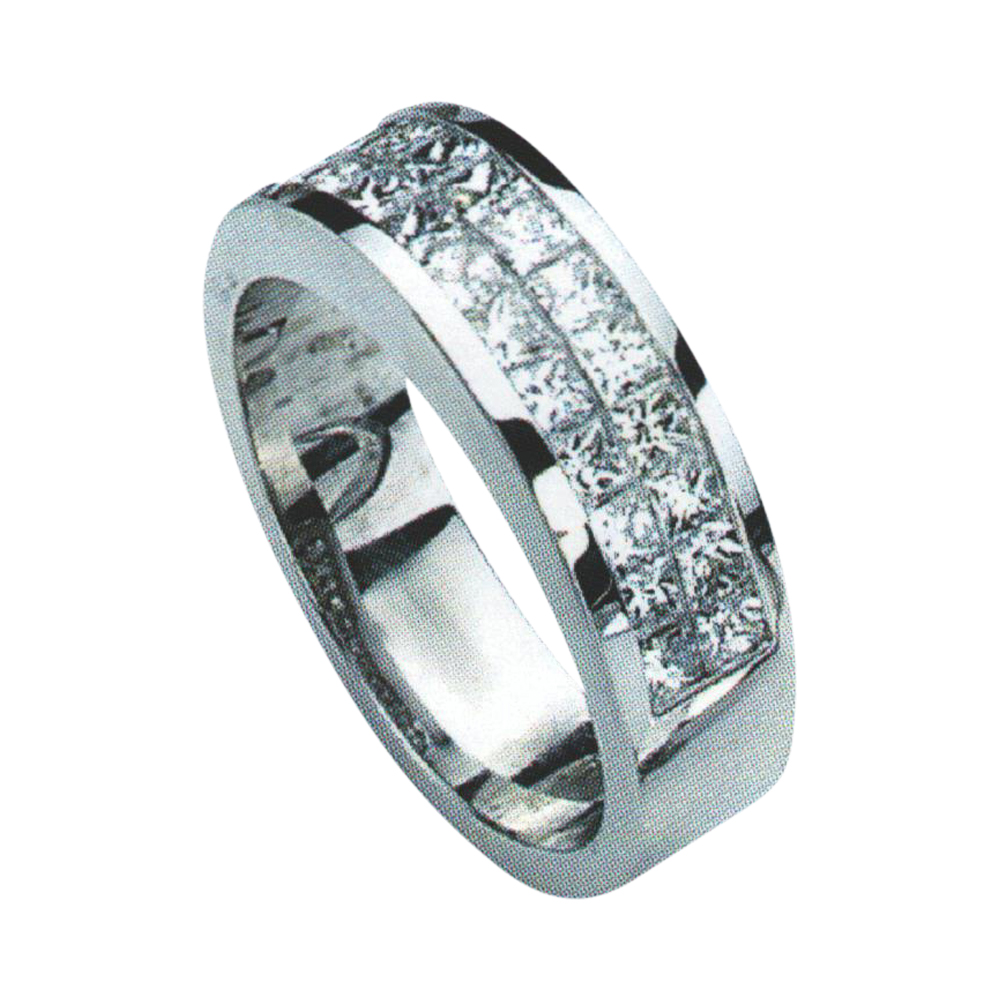Elegant Anniversary 24 Princess Diamond Set with 1.24 Carat weigh it is available in 14k 18k and Platinum
