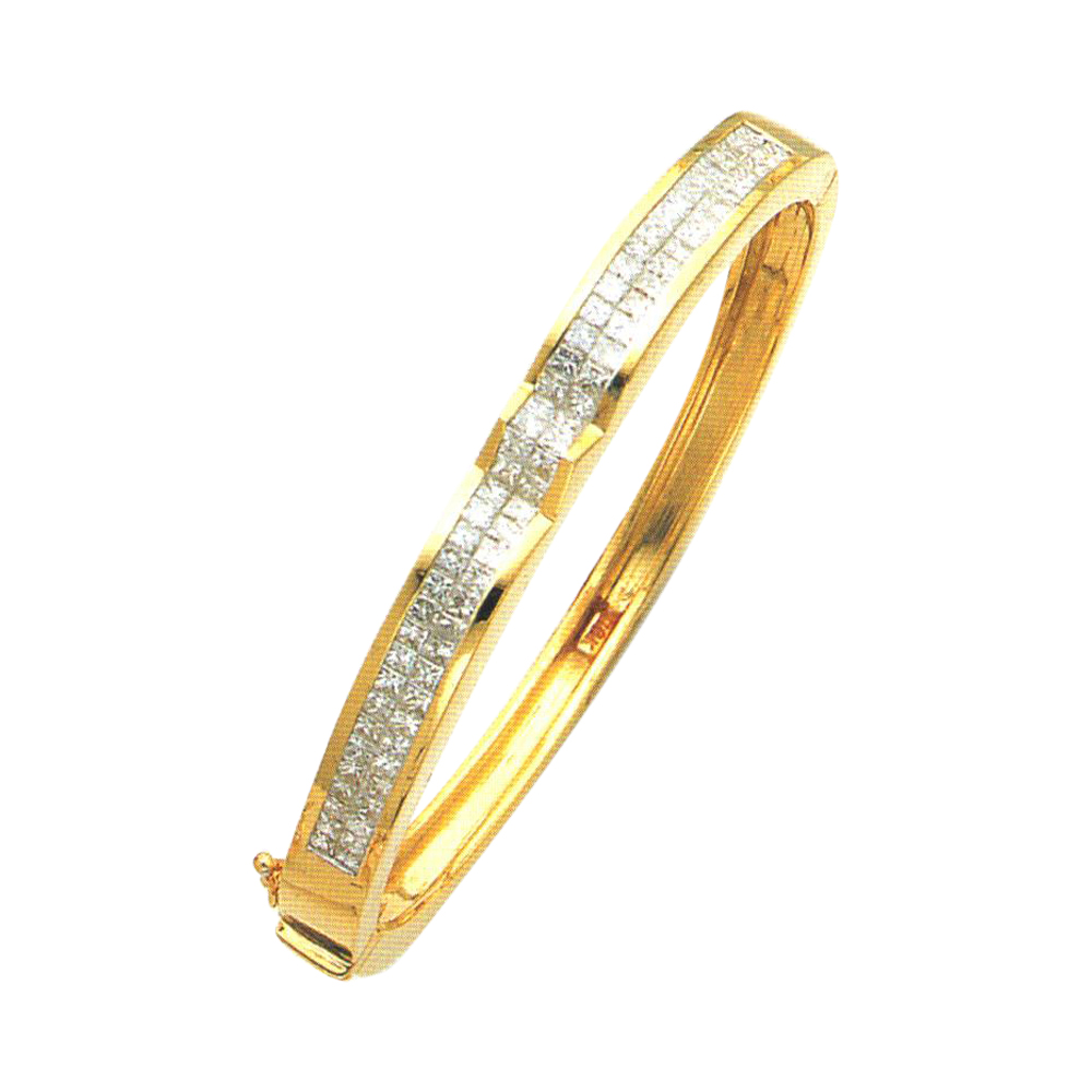 Elegant Brilliance Princess-Cut Diamond Bracelet in 14k, 18k, and Platinum