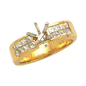 Graceful Radiance Princess-Cut Diamond Ring in 14k, 18k, and Platinum