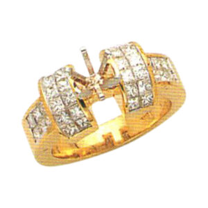 1.55 Carat Princess-Cut Diamond Ring - Available in 14k, 18k, and Platinum