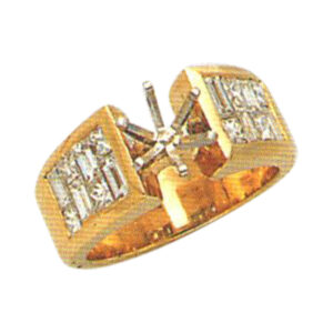 0.65 Carat Princess-Cut and 1.25 Carat Baguette Diamond Ring - Available in 14k, 18k, and Platinum