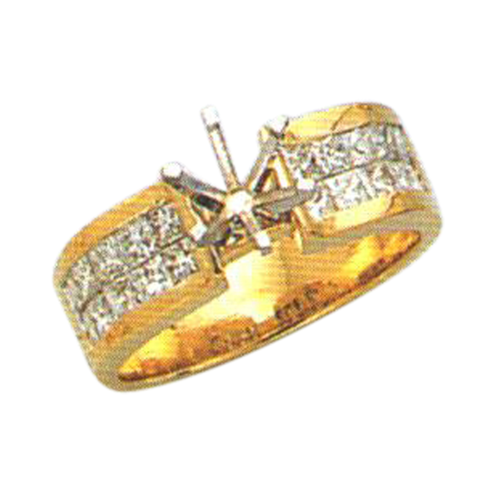 0.98 Carat Princess-Cut Diamond Ring - Available in 14k, 18k, and Platinum