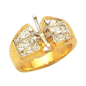 1.60 Carat Princess-Cut Diamond Ring - Available in 14k, 18k, and Platinum