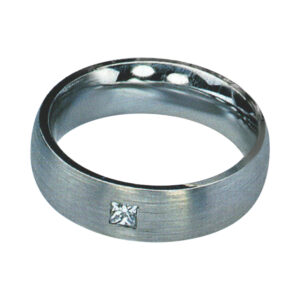Embrace Elegance Men's Ring with 0.15 Carat Princess-Cut Diamond