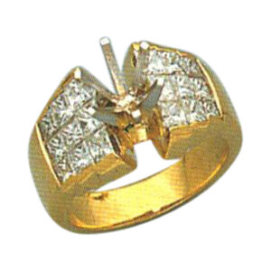 Princess-Cut 1.70 Carat Diamond Ring - Available in 14k, 18k, and Platinum
