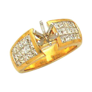 Princess-Cut 1.58 Carat Diamond Ring - Available in 14k, 18k, and Platinum