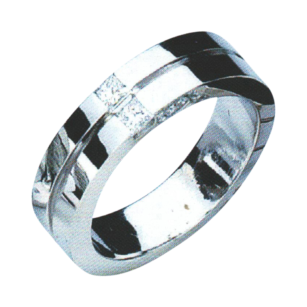 Elegance Personified Men's Ring with 0.30 Carat Princess-Cut Diamonds