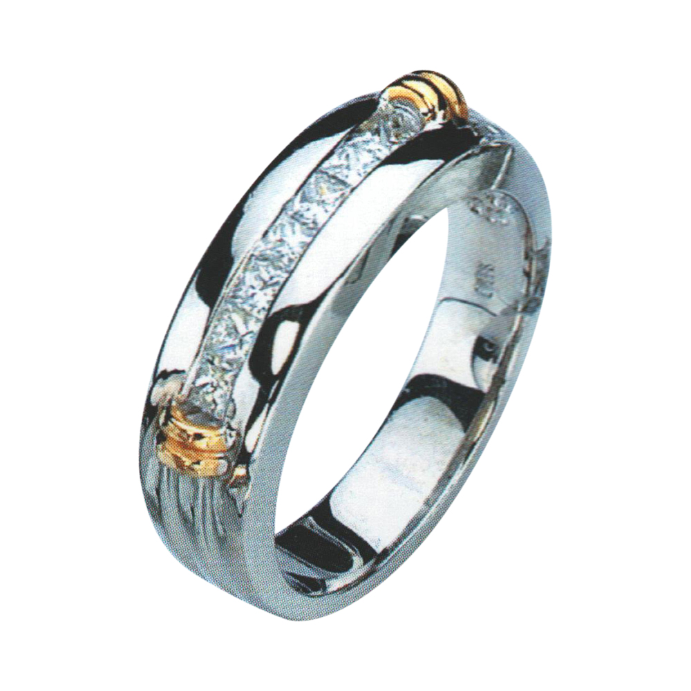 Men's Ring with Classic Elegance with 0.68 carats of Princess-Cut Diamonds
