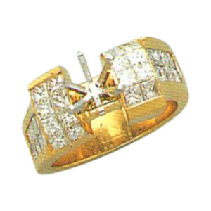 Princess-Cut 2.08 Carat Diamond Ring - Available in 14k, 18k, and Platinum