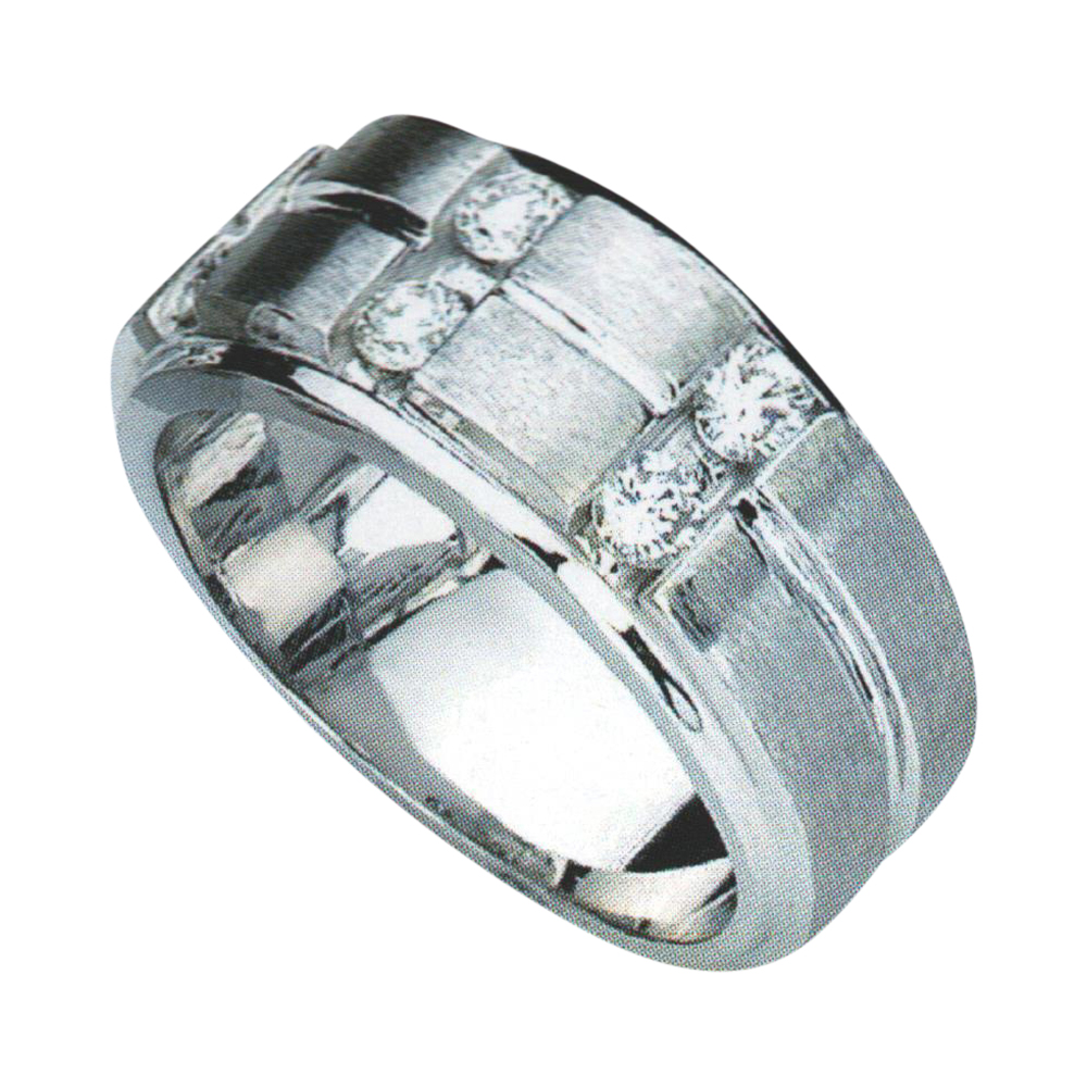 Men's Ring with Classic Elegance and 0.74 carats of Round Diamonds