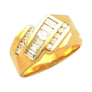 Baguette-Cut 0.77 Carat and Round-Cut 0.31 Carat Diamond Ring - Available in 14k, 18k, and Platinum