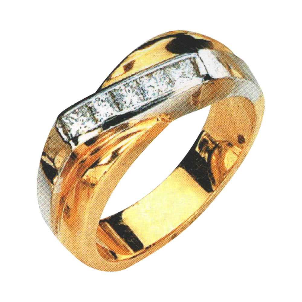 Men's Ring with 0.60 carats of Princess-Cut Diamonds that is Stylish and Elegant