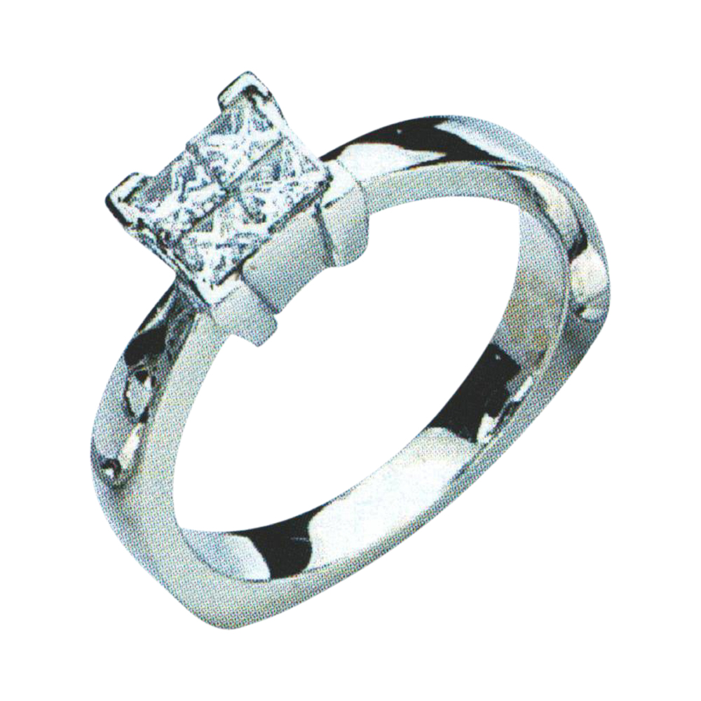 Elegant Princess-Cut Fashion Ring A Sparkling Symphony of Diamonds in 14k, 18k, and Platinum