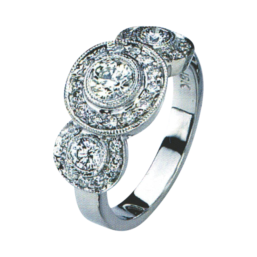 Harmonious Ensemble: Elegant Round Diamond Fashion Ring in 14k, 18k, and Platinum