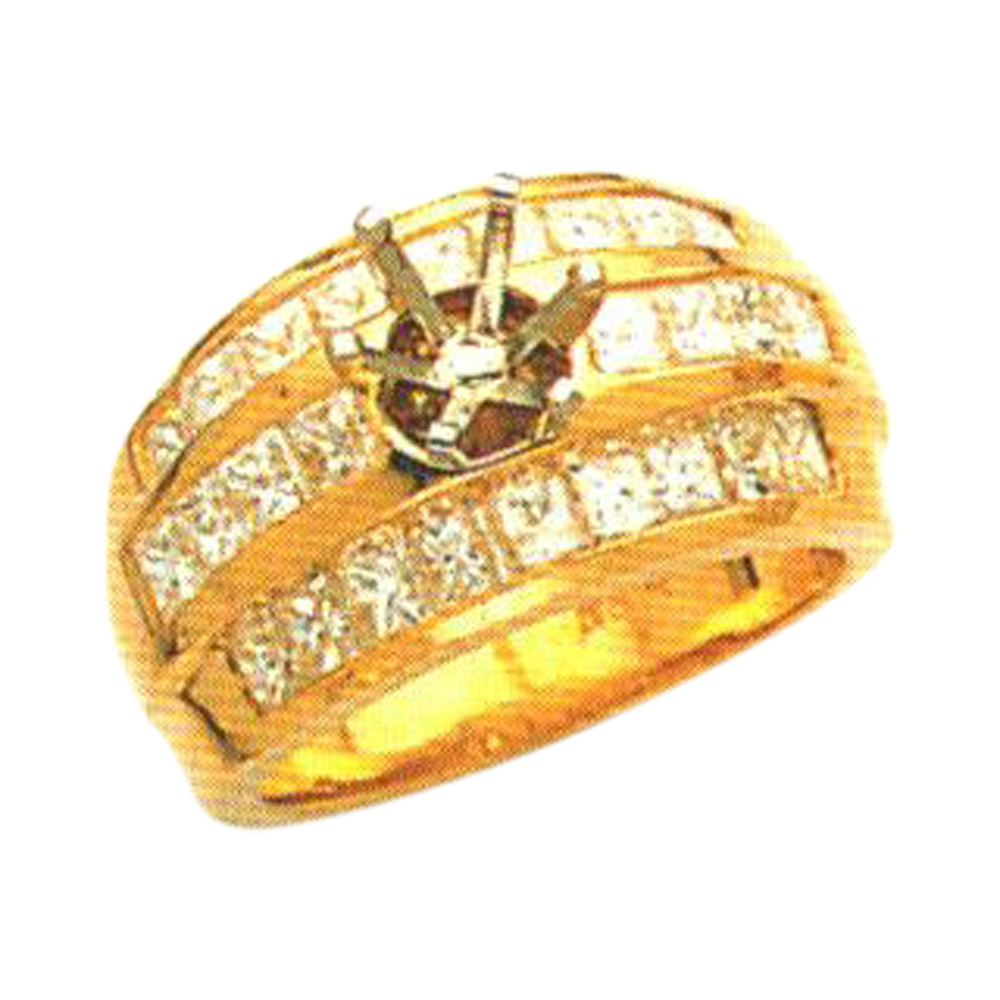 Princess-Cut 2.07 Carat Diamond Ring - Available in 14k, 18k, and Platinum