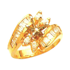 Baguette-Cut 0.72 Carats and Marquise-Cut 0.40 Carats Ring - Available in 14k, 18k, and Platinum