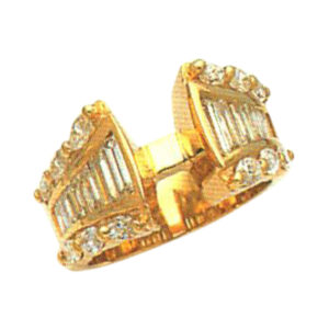 Baguette-Cut 1.38 Carats and Marquise 0.78 Carats Ring - Available in 14k, 18k, and Platinum