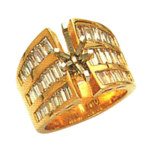Baguette-Cut 2.80 Carats Ring - Available in 14k, 18k, and Platinum