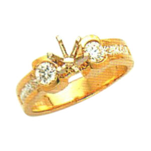 Princess-Cut 0.41 Carats and Round-Cut 0.32 Carats Ring - Available in 14k, 18k, and Platinum