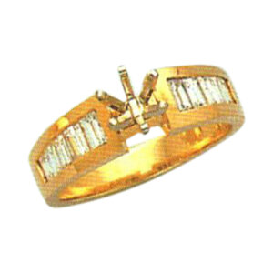 Baguette-Cut 0.68 Carats Diamond Ring - Available in 14k, 18k, and Platinum