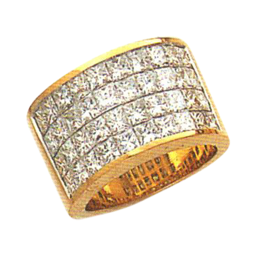 Exquisite 4.76 Carat Princess-Cut Diamond Ring Available in 14k, 18k, and Platinum