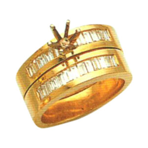 Baguette-Cut Diamond Ring Set - 1.08 Carats - Available in 14k, 18k, and Platinum