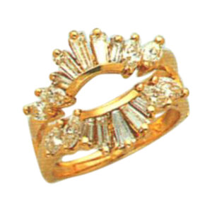 Marquise and Baguette-Cut Diamond Ring with 0.80 Carats & 0.69 Carats - Available in 14k, 18k, and Platinum