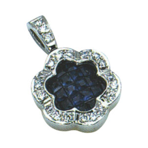 Cherished Beauty Pendant with 26 Blue Sapphires and 21 Round Diamonds