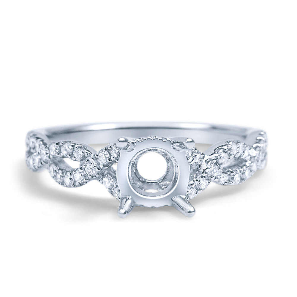 Soroyah Diamond Engagement Ring (1/3 ctw ) -18k White Gold