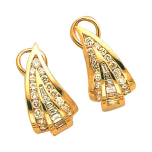 Elegant Baguette and Round-Cut Diamond Earrings - 0.85 Carats of Refinement, 1.59 Carats of Brilliance in 14k, 18k, or Platinum