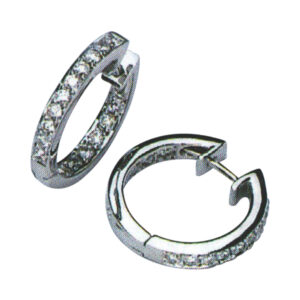 Elegant 32 Round Cut Diamond Earrings totaling 0.67 Carats in 14k, 18k, and Platinum