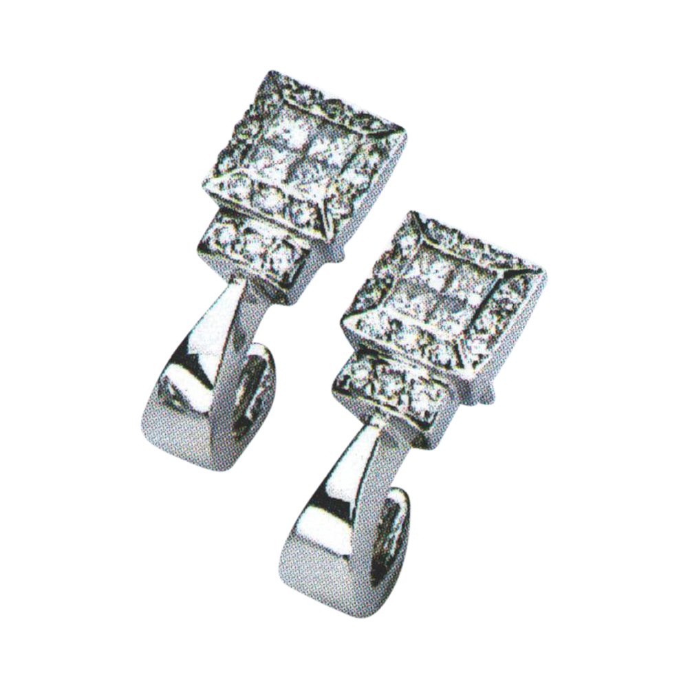 Elegant Princess Cut Diamond Earring 0.47 Carats Princesses & 0.31 Carats Rounds Available in 14k, 18k, and Platinum