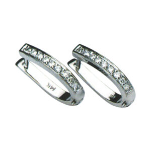 Luxurious Sparkle Sophisticated Diamond Earrings with 8 Rounds totaling 0.56 Carats in 14k, 18k, and Platinum