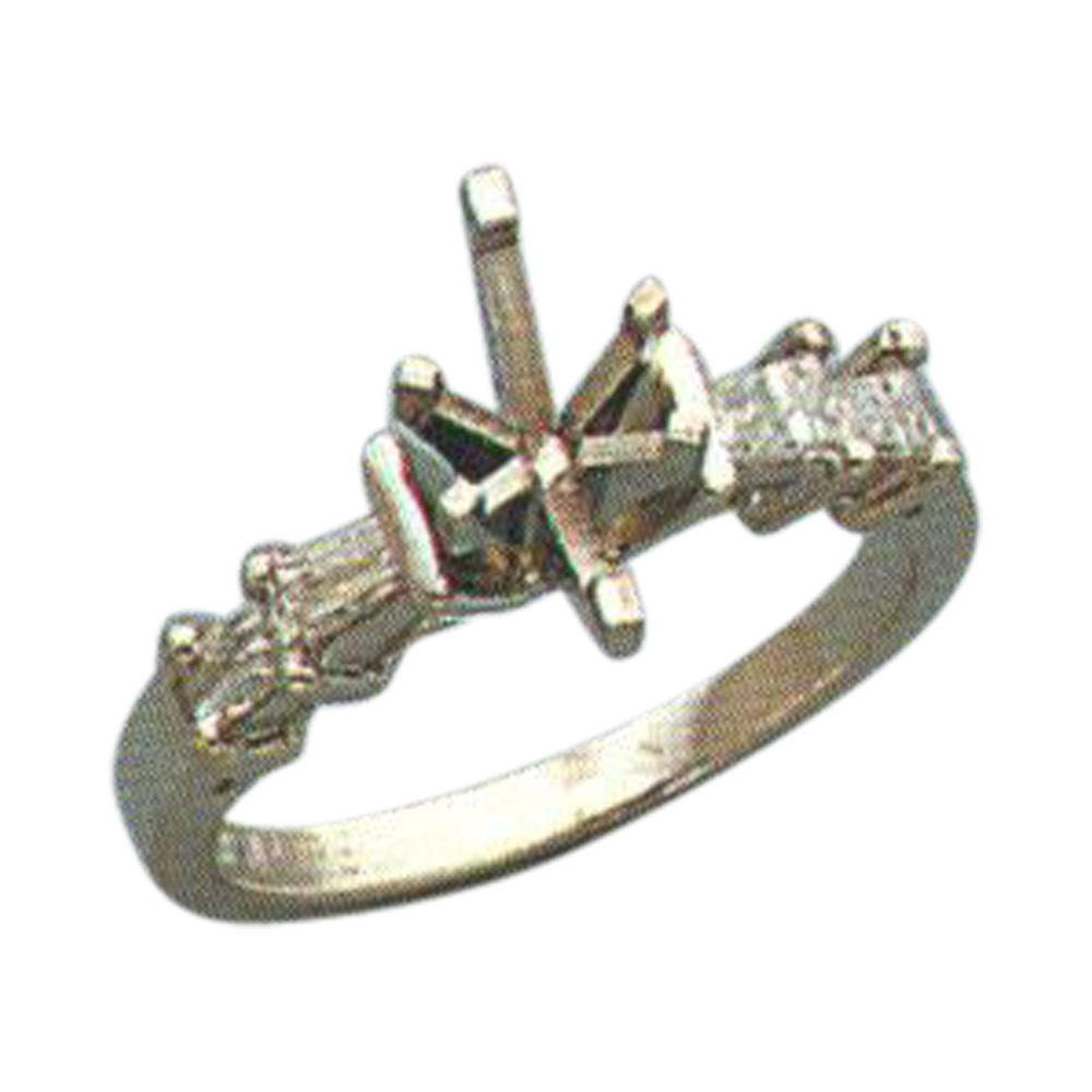 Radiant Elegance 0.36 carat Baguette Diamond Ring in 14k, 18k, or Platinum