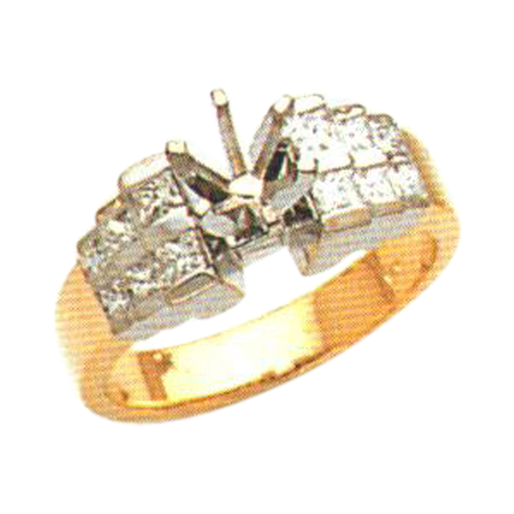Royal Radiance Princess-Cut Diamond Ring in 14k, 18k, or Platinum