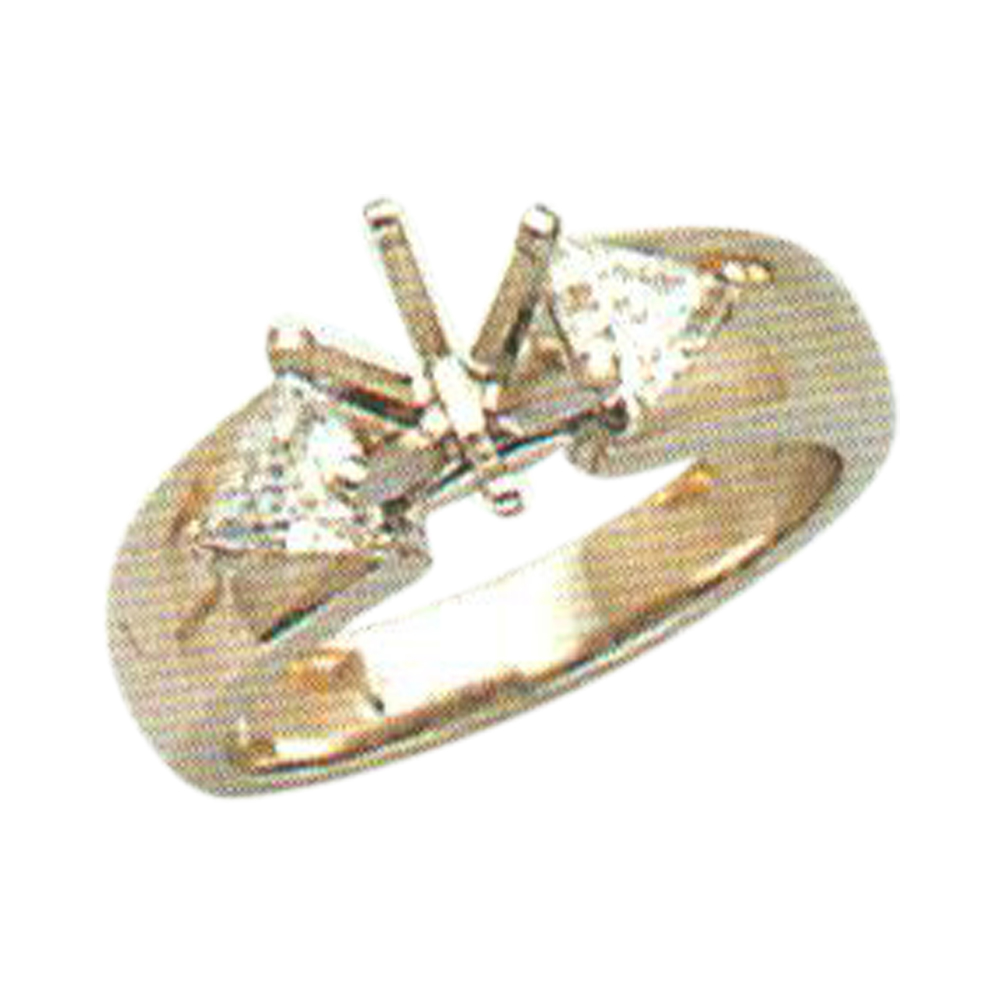 Unveiling Brilliance Trilliant-Cut 0.48 carats Diamond Ring in 14k, 18k, or Platinum