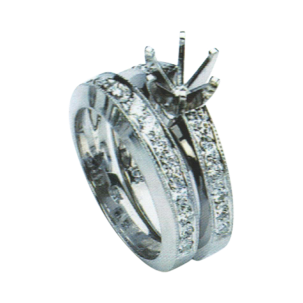 Exquisite Engagement Ring with 0.53 Carat Diamonds in 14k, 18k, and Platinum