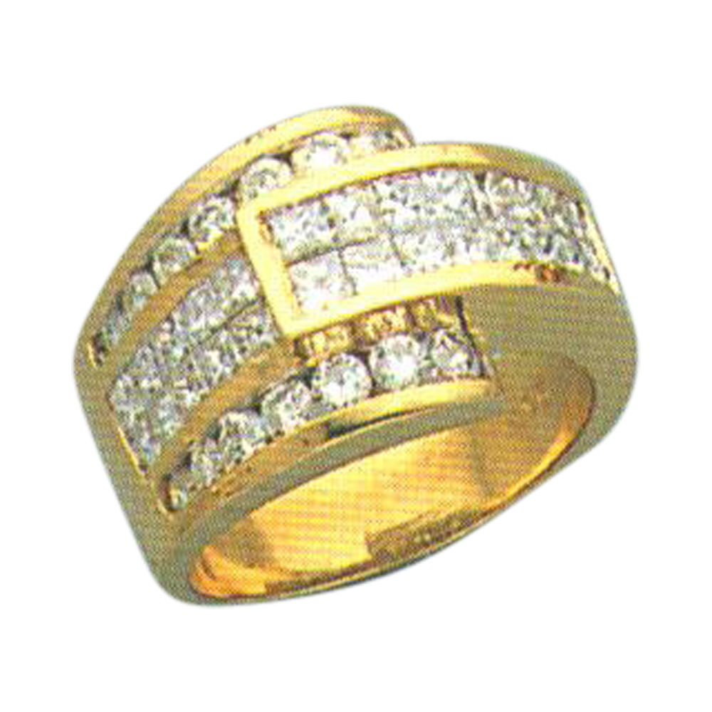 Stunning 1.31 Carat Princess and Round Diamond Band, Available in 14k, 18k, and Platinum