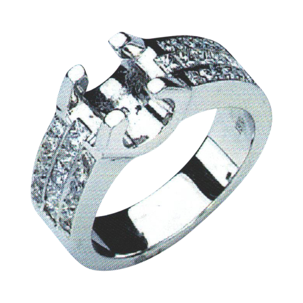 Exquisite Princess-Cut Engagement Ring with 0.59 Carat Diamonds and 0.26 Carat Round Diamonds in 14k, 18k, and Platinum