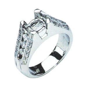 Elegant Wedding Set with 0.32 Carat Princess-Cut Diamonds and 0.19 Carat Round Diamonds in 14k, 18k, and Platinum