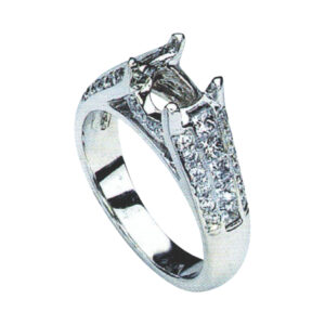 Exquisite Wedding Set with 0.70 Carat Princess-Cut Diamonds and 0.25 Carat Round Diamonds in 14k, 18k, and Platinum