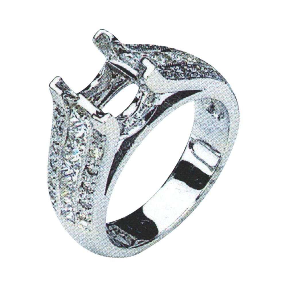 Exquisite Princess-Cut Engagement Ring with 1.14 Carat Diamonds and 0.30 Carat Round Diamonds in 14k, 18k, and Platinum
