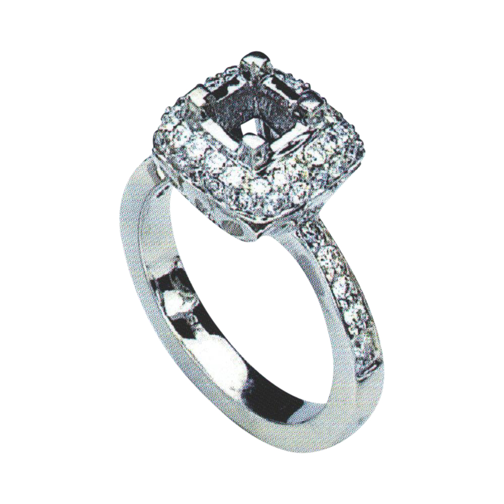 Elegant Round-Cut Engagement Ring with 0.63 Carat Diamonds in 14k, 18k, and Platinum